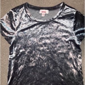 New Years Eve velvet cropped top